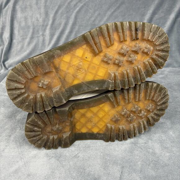 Dr. Martens Luana Boots Womens 6 White Leather Lace Up Combat AW004 - Picture 8 of 11